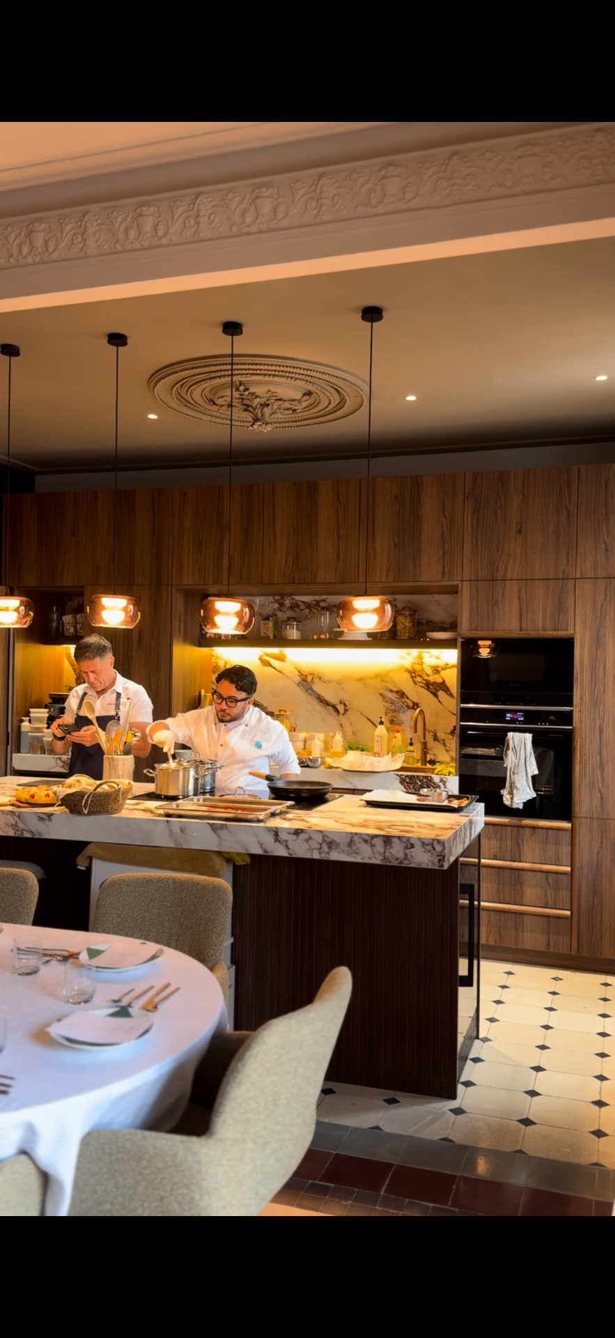 The open kitchen at Temenos