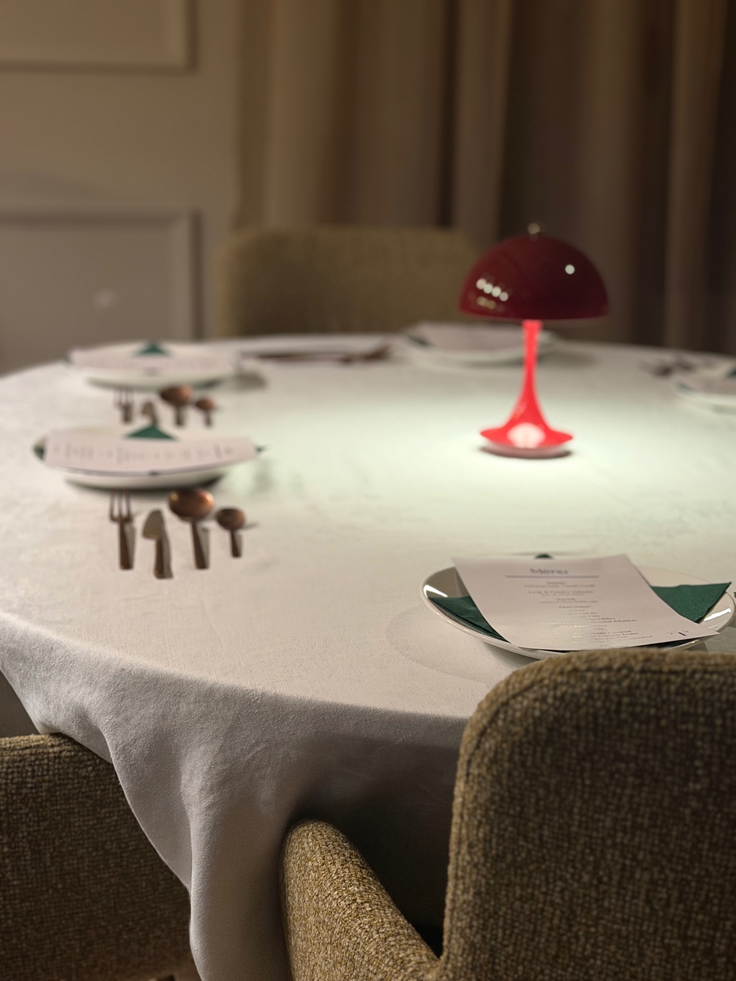 Table set for the evening